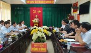 Đồng chí Mai Nhữ Thắng – Phó Bí thư Huyện ủy – Chủ tịch UBND huyện làm việc với tập đoàn TH