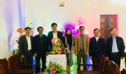 Các đồng chí lãnh đạo huyện chúc mừng các giáo xứ nhân dịp lễ Giáng sinh năm 2019