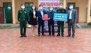 Công ty Cổ phần VIN.LS và Công ty Quảng cáo điện tử ABC Thanh Hóa trao tặng buồng khử khuẩn toàn thân di động cho huyện Nông Cống
