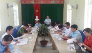 Đồng chí Nguyễn Lợi Đức – Phó bí thư Huyện ủy,  Chủ tịch UBND huyện làm việc với xã Tân Khang