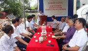 Khởi công xây dựng nhà đại đoàn kết cho gia đình bà Ngô Thị Hồng thôn Văn Đôi xã Hoàng Giang