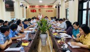 UBND huyện làm việc với xã Thăng Bình về tình hình kinh tế - xã hội, quốc phòng – an ninh 9 tháng đấu năm 2023 và  xây dựng NTM  nâng cao