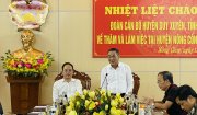 Đoàn cán bộ huyện Duy Xuyên, tỉnh Quảng Nam kết nghĩa thăm huyện Nông Cống